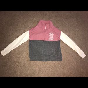PINK turtle neck zipper sweatshirt